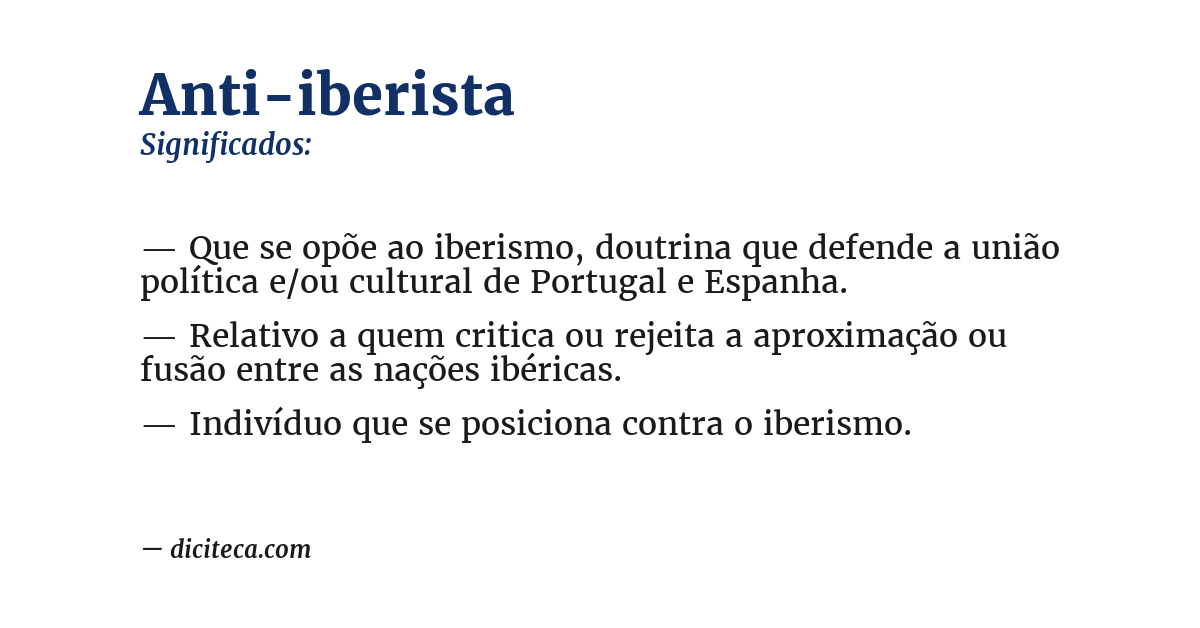 Significado de anti-iberista