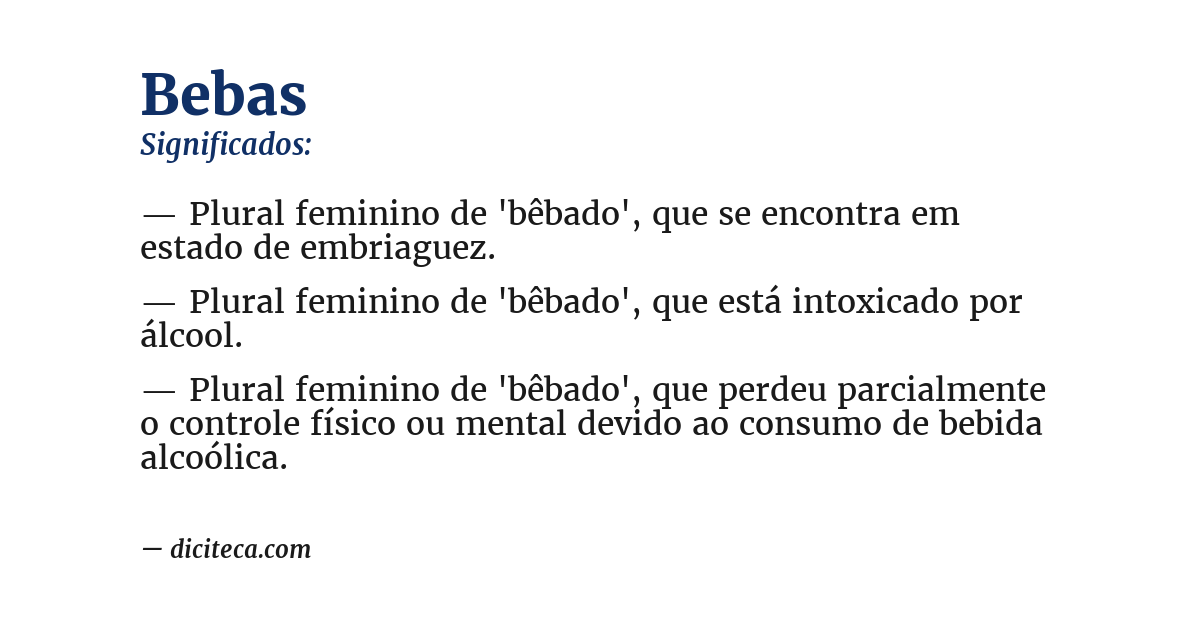 Significado de bebas