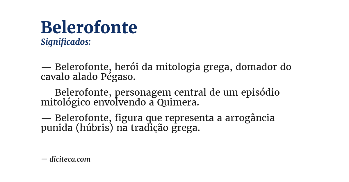 Significado de belerofonte