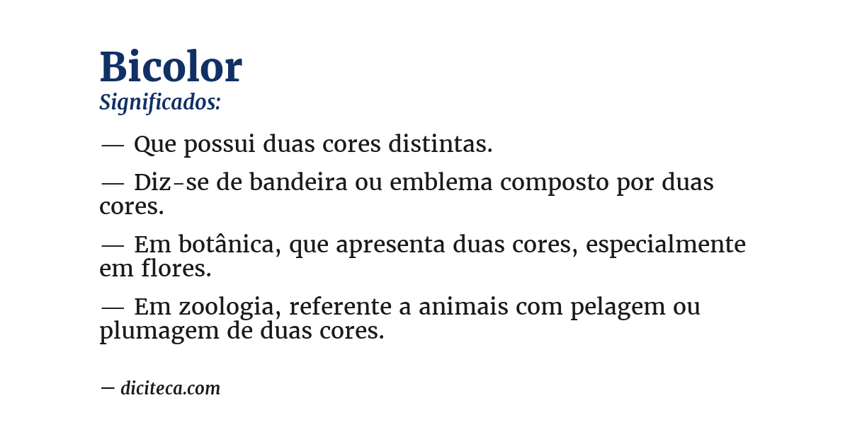 Significado de bicolor