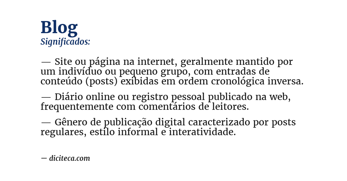 Significado de blog