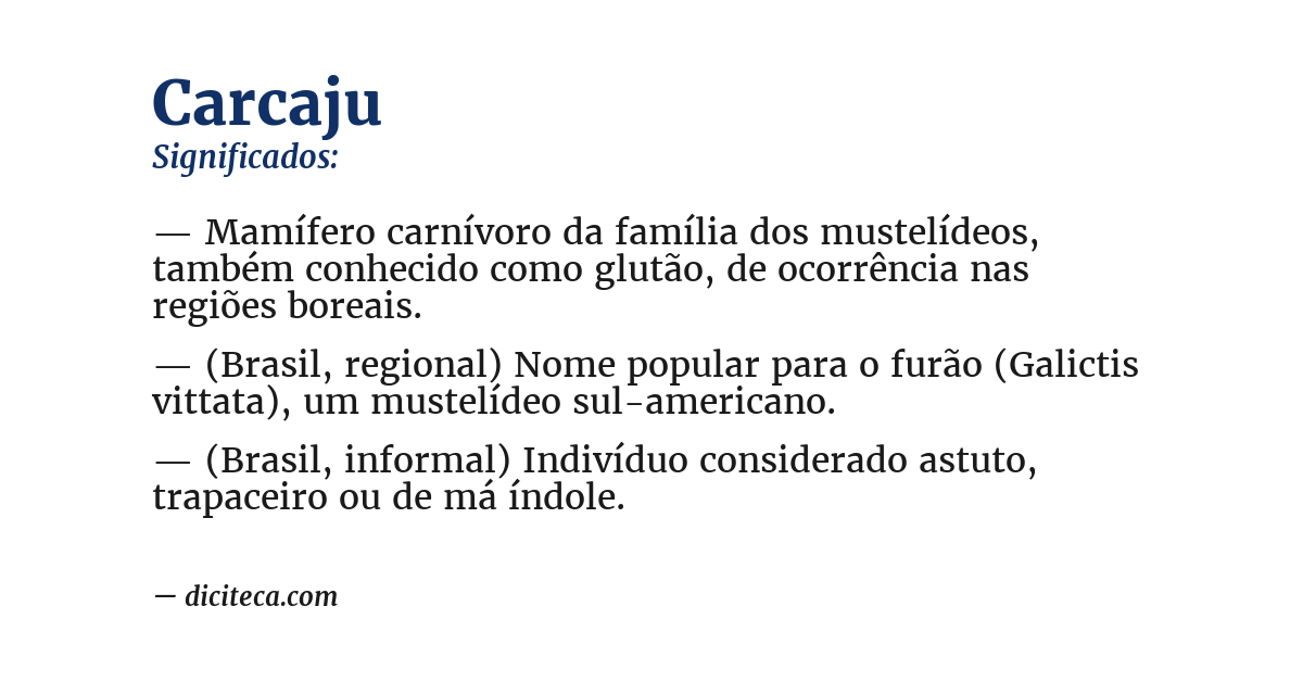 Significado de carcaju