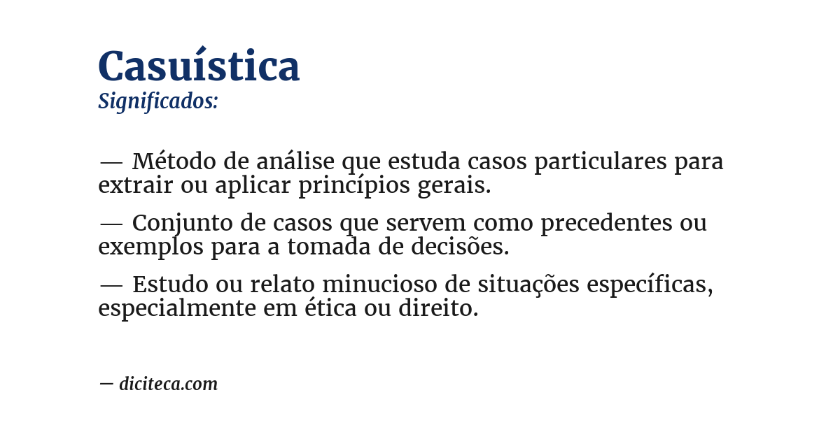 Significado de casuística