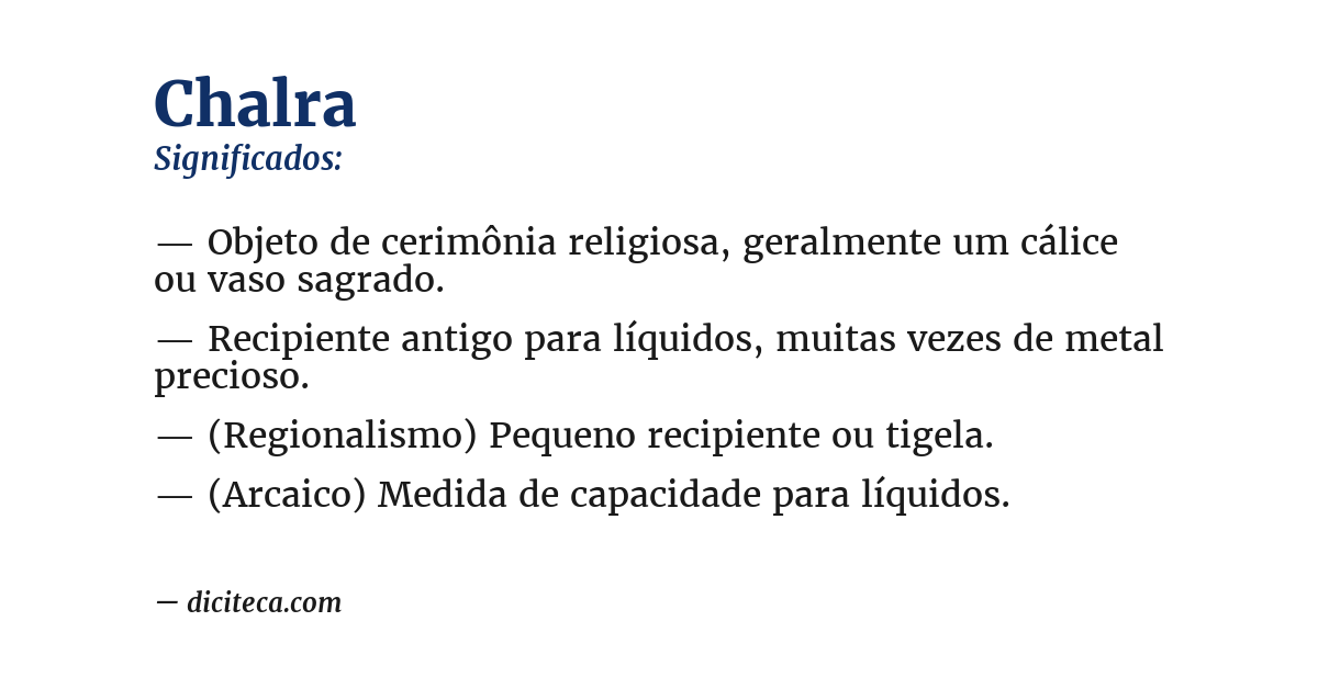 Significado de chalra
