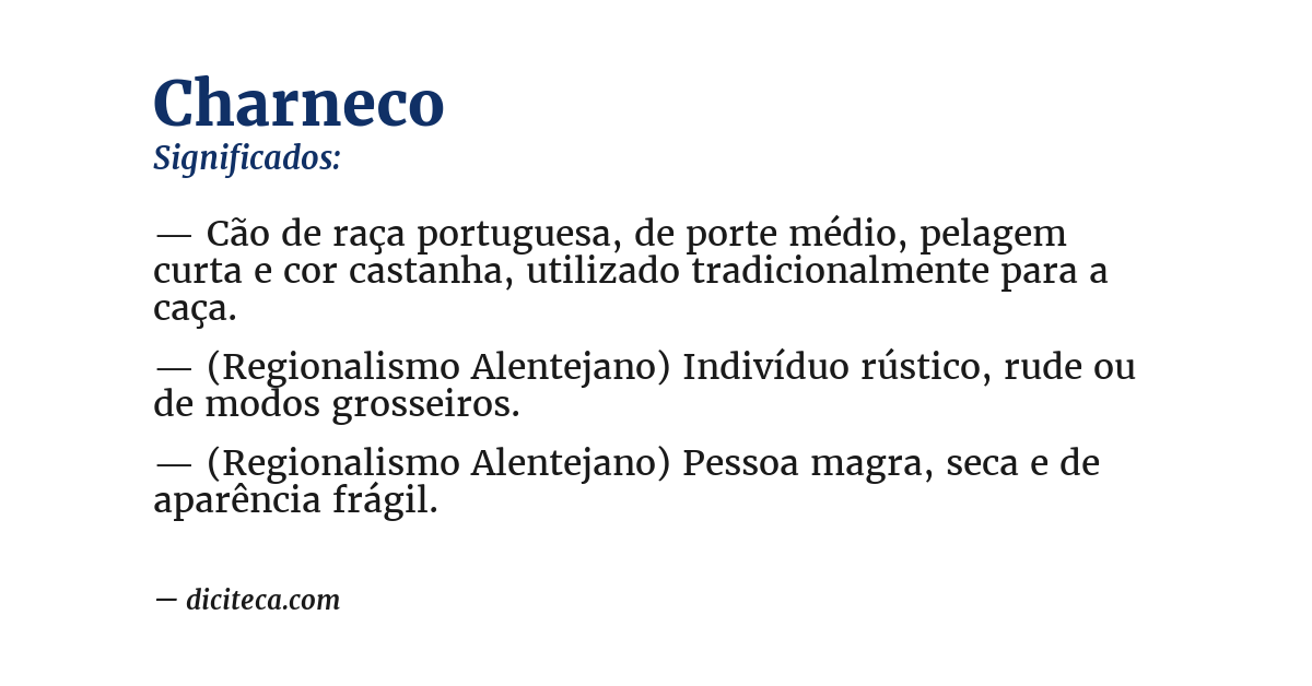 Significado de charneco