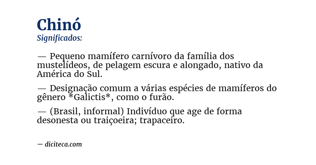 Significado de chinó