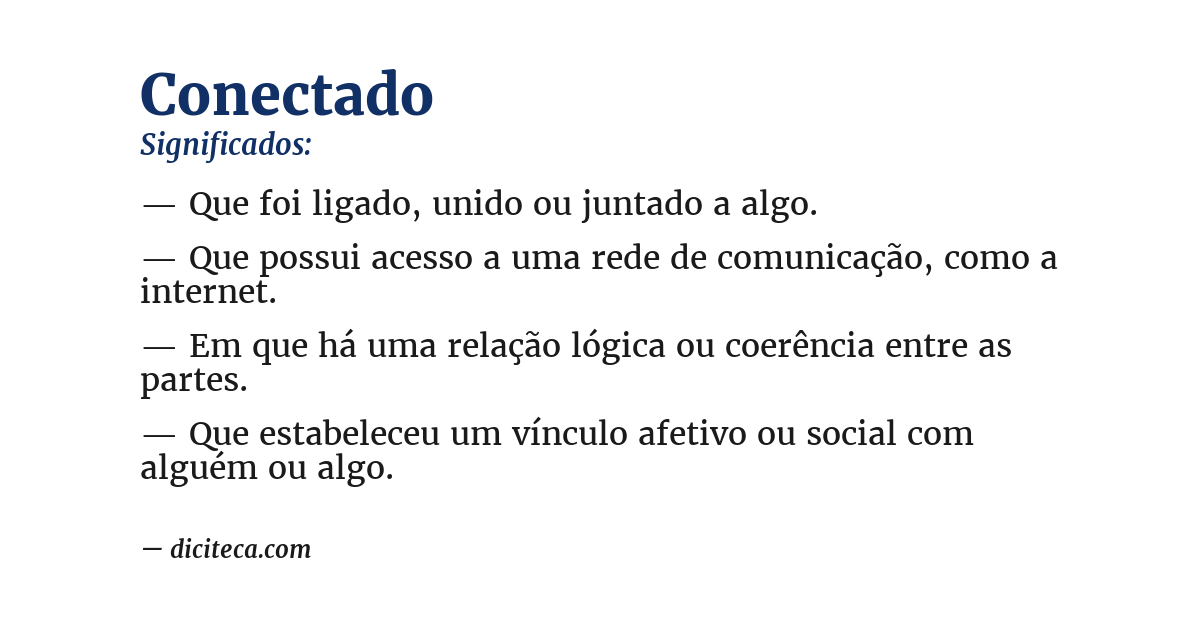 Significado de conectado