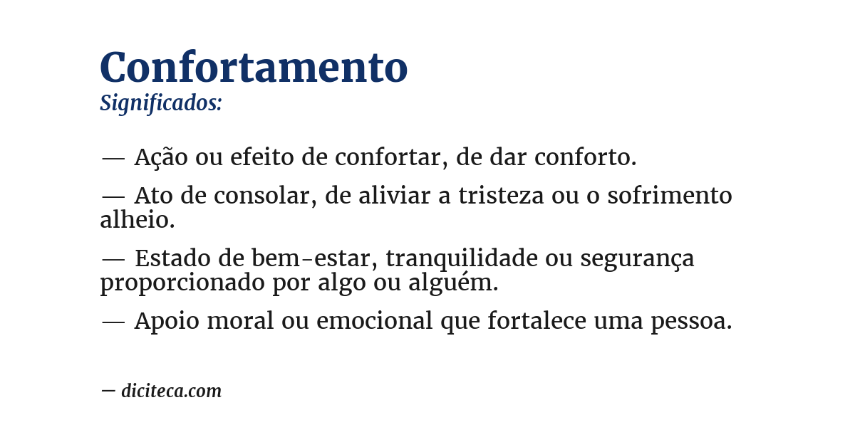 Significado de confortamento