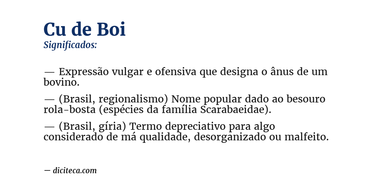 Significado de cu de boi