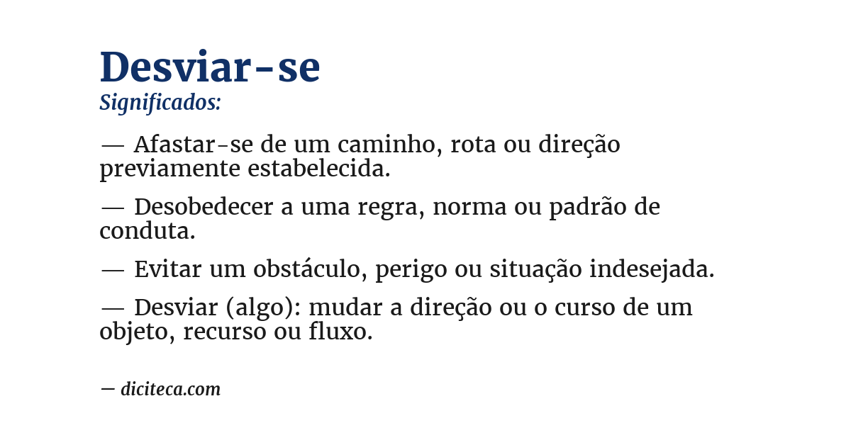 Significado de desviar-se