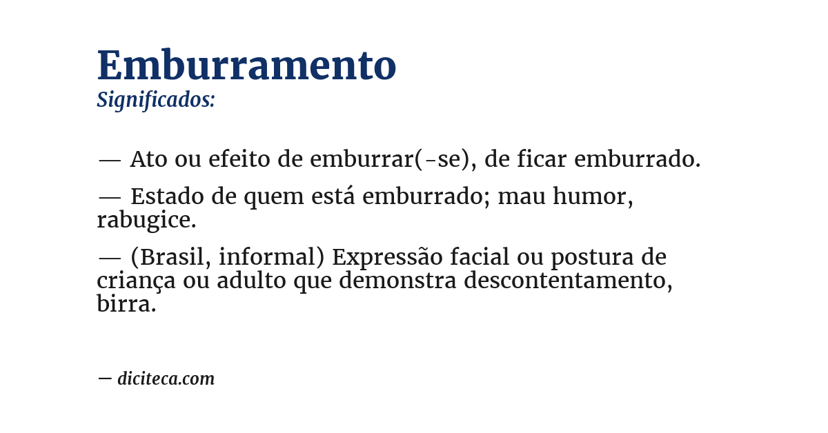 Significado de emburramento