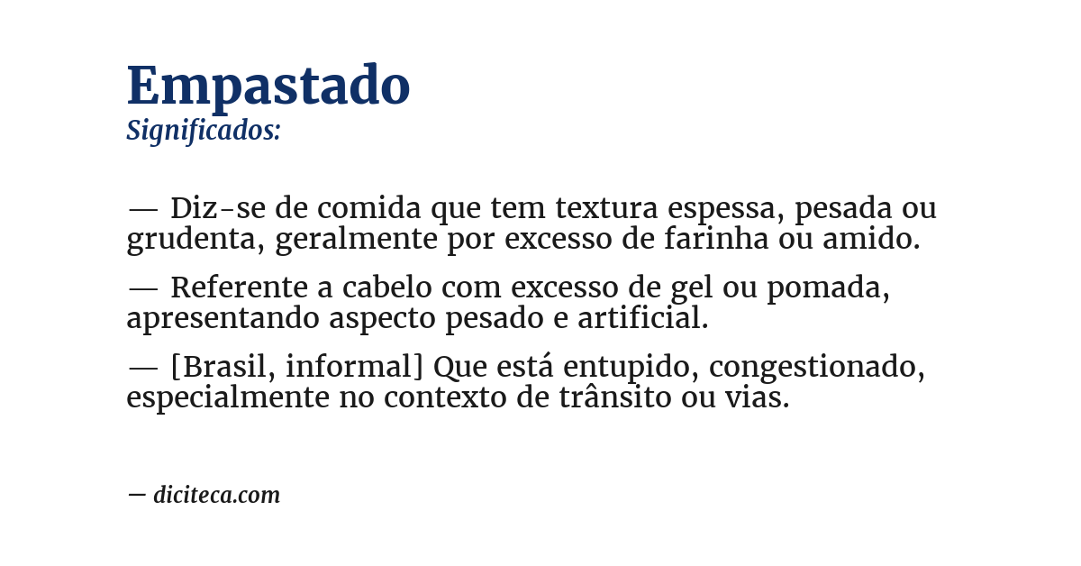 Significado de empastado