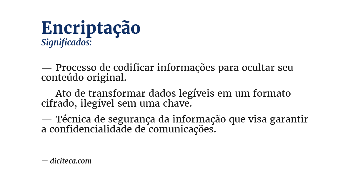 Significado de encriptação
