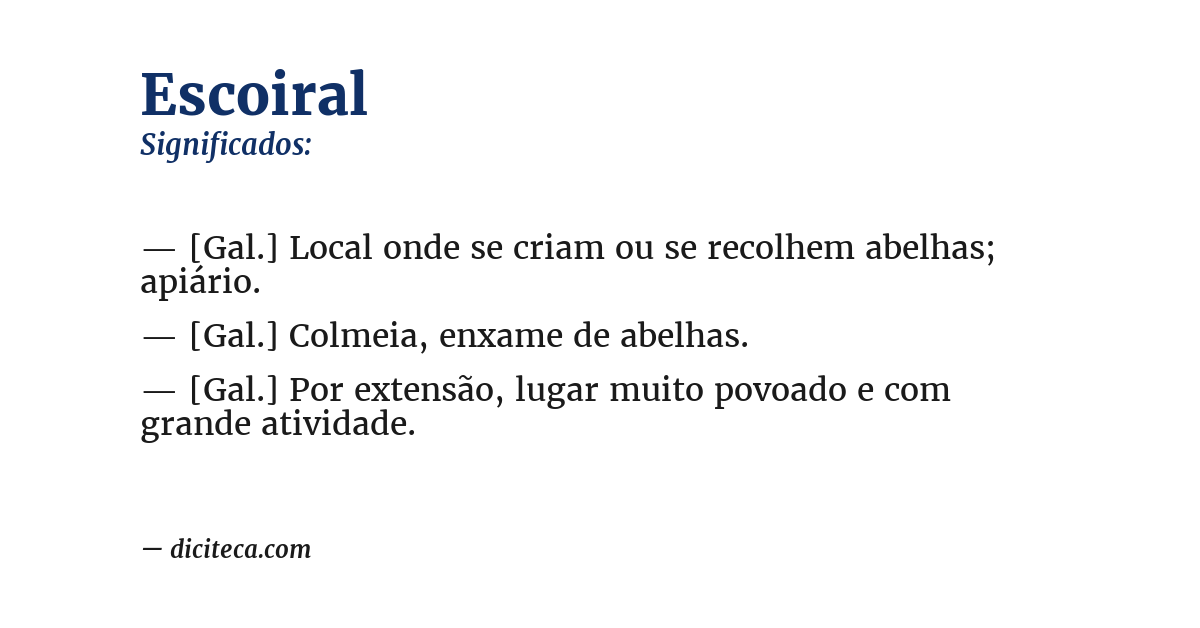 Significado de escoiral