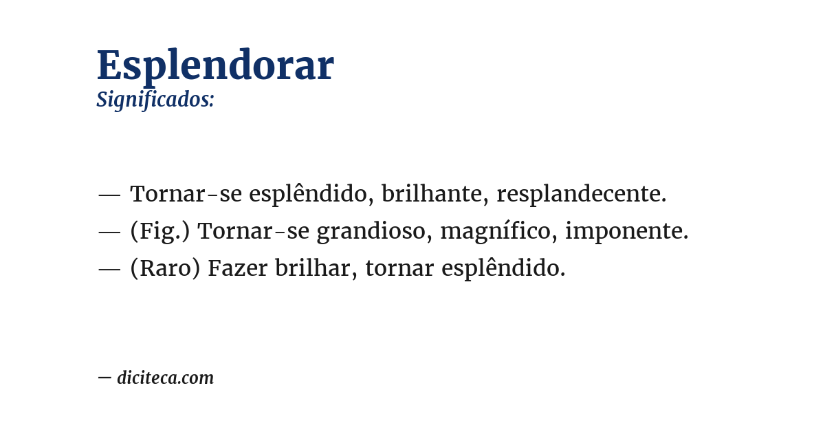 Significado de esplendorar