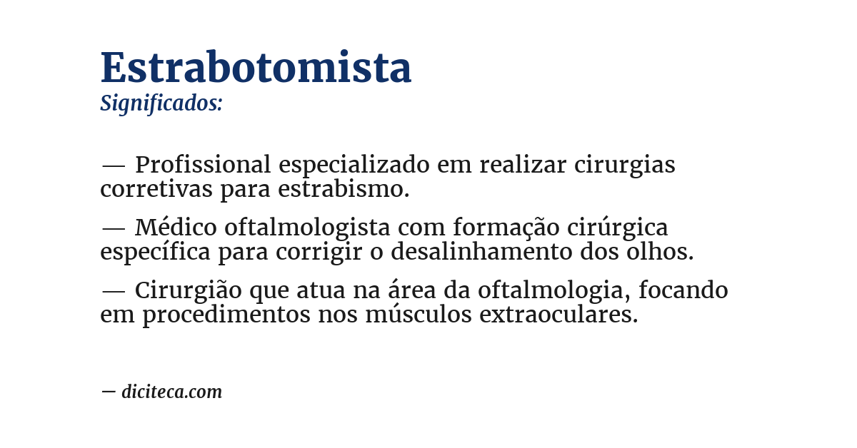 Significado de estrabotomista