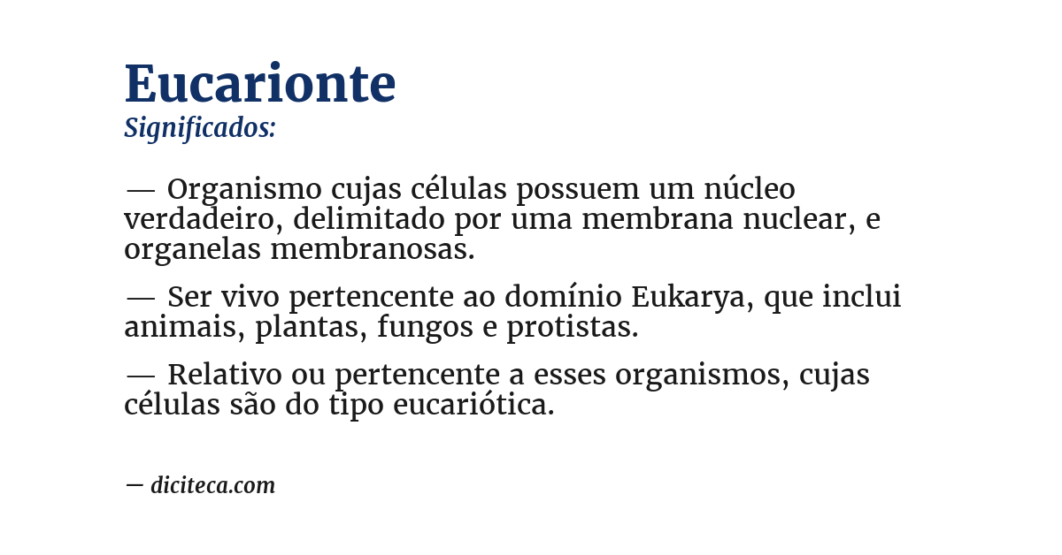 Significado de eucarionte