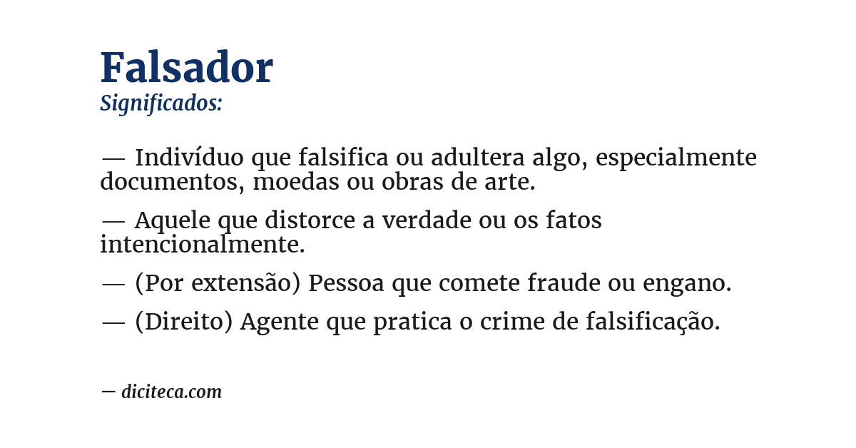 Significado de falsador