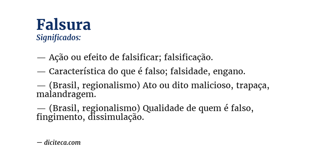 Significado de falsura