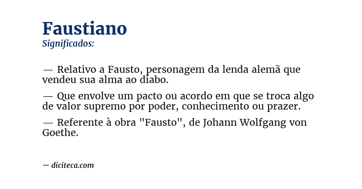Significado de faustiano