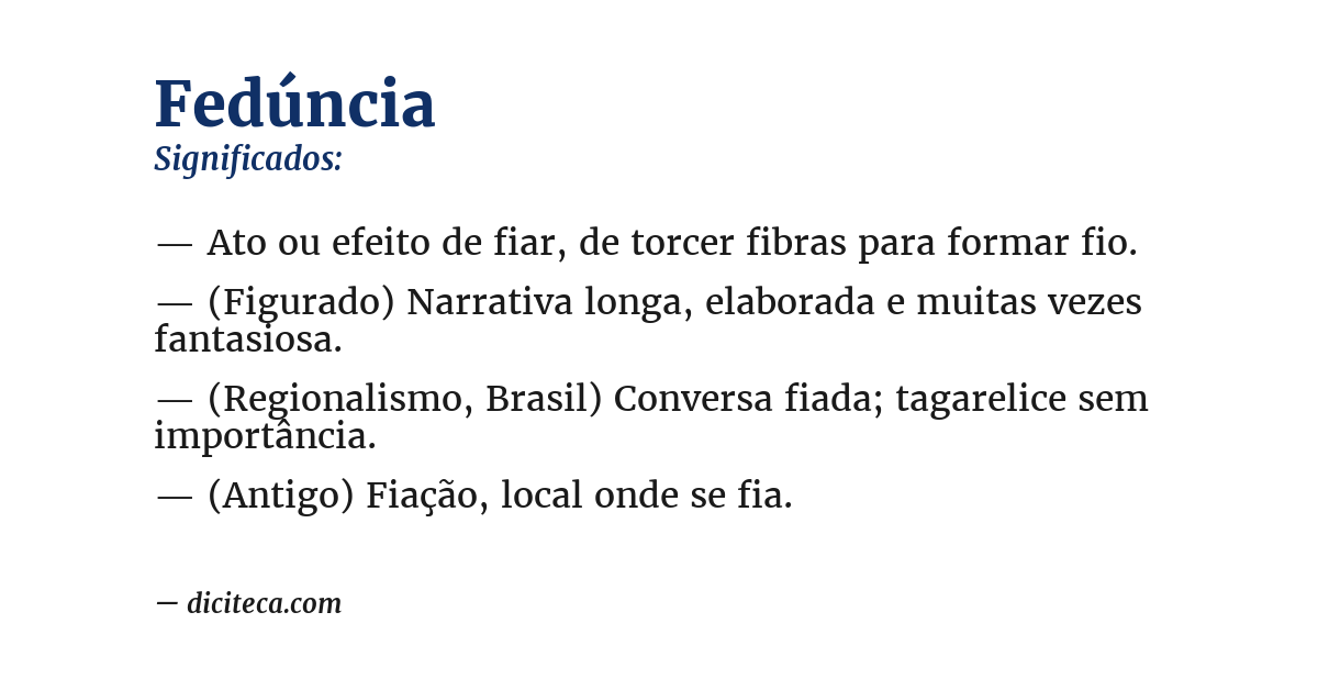 Significado de fedúncia