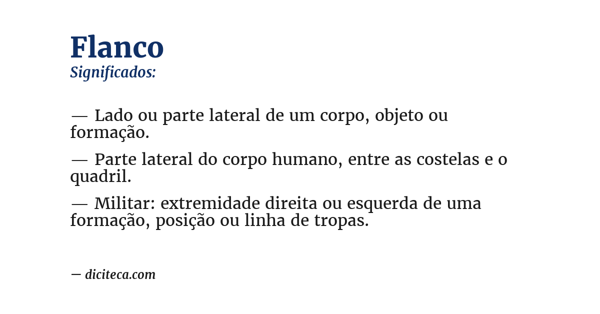 Significado de flanco