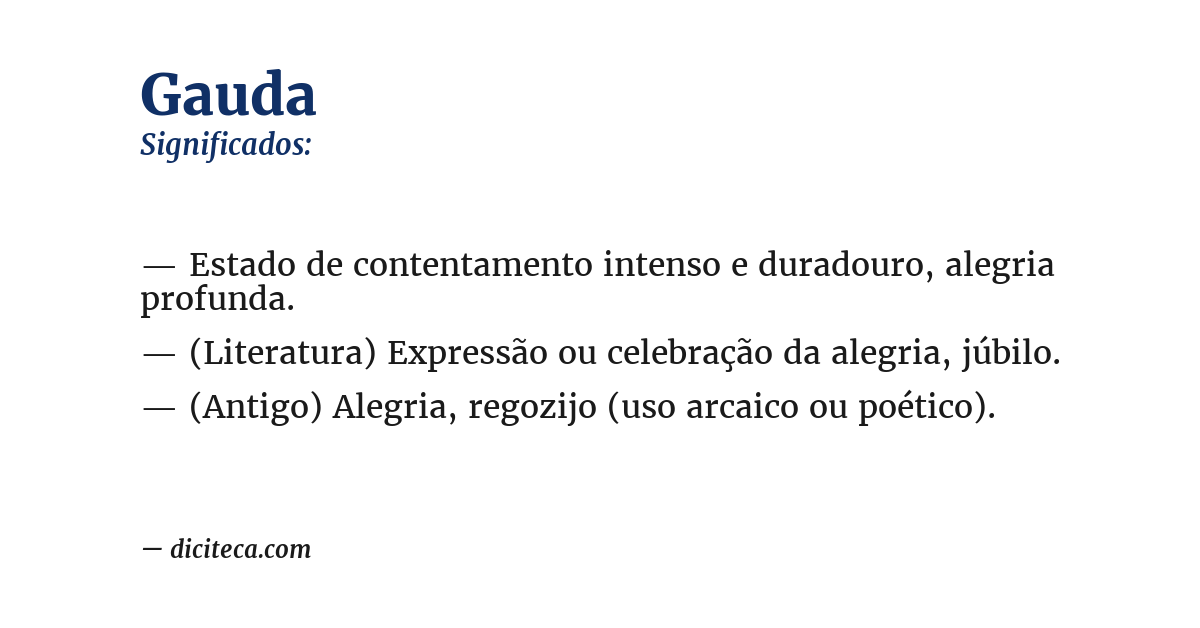 Significado de gauda