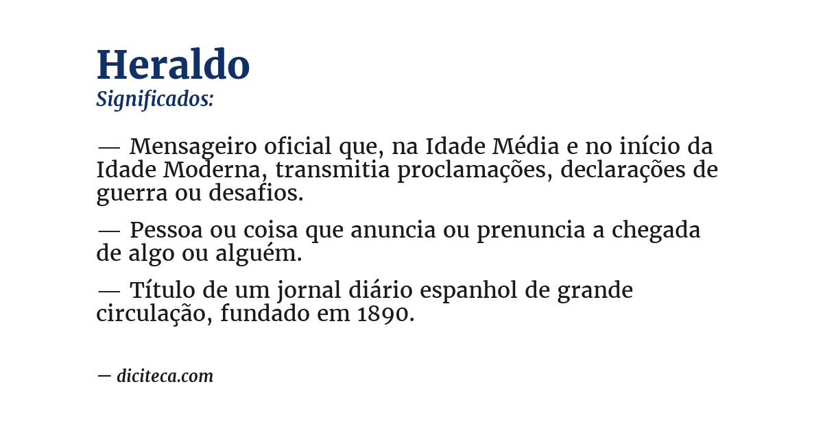 Significado de heraldo