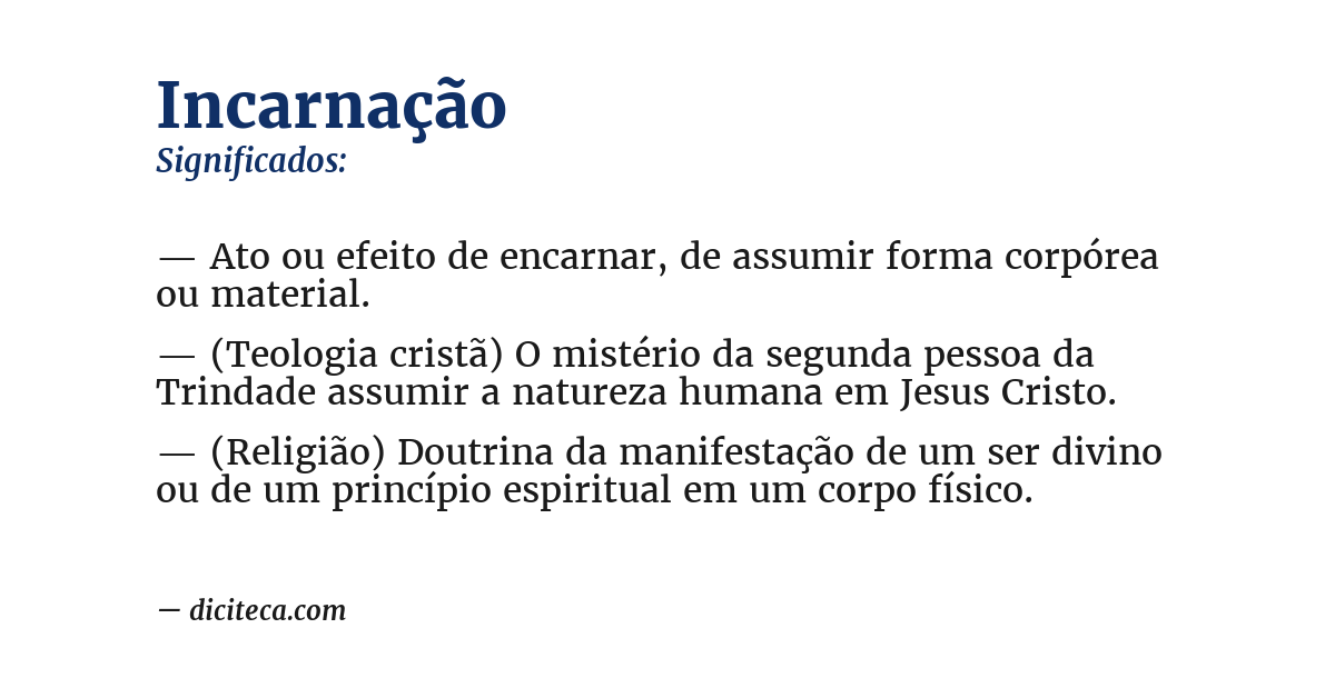 Significado de incarnação