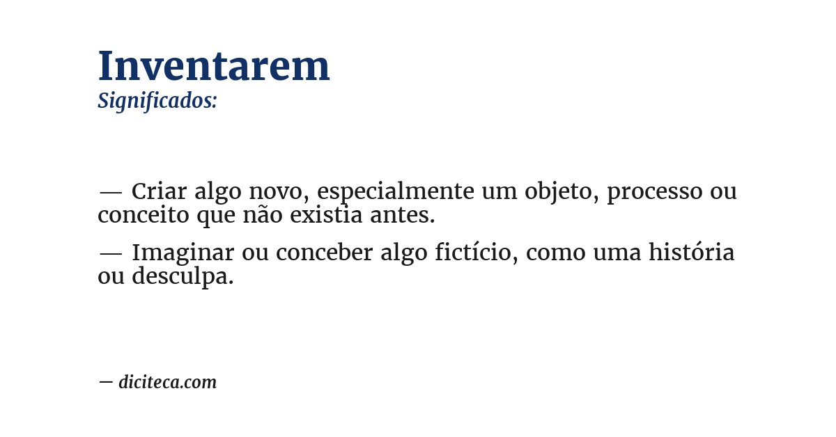 Significado de inventarem