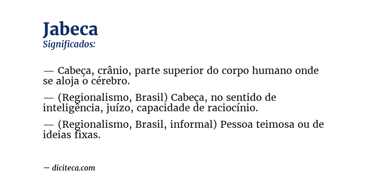 Significado de jabeca