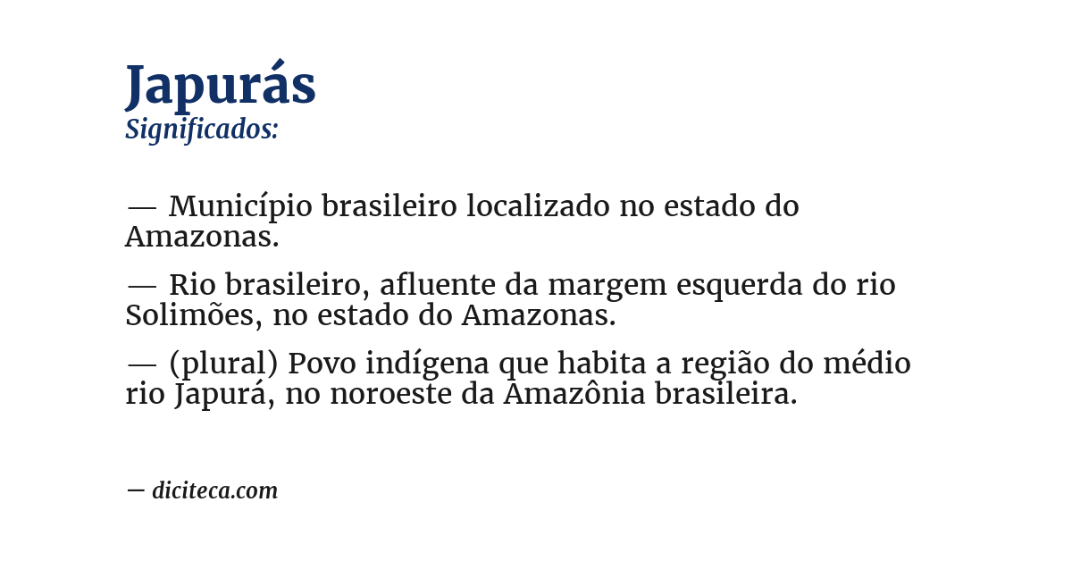 Significado de japurás