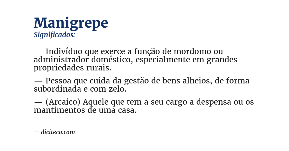 Significado de manigrepe