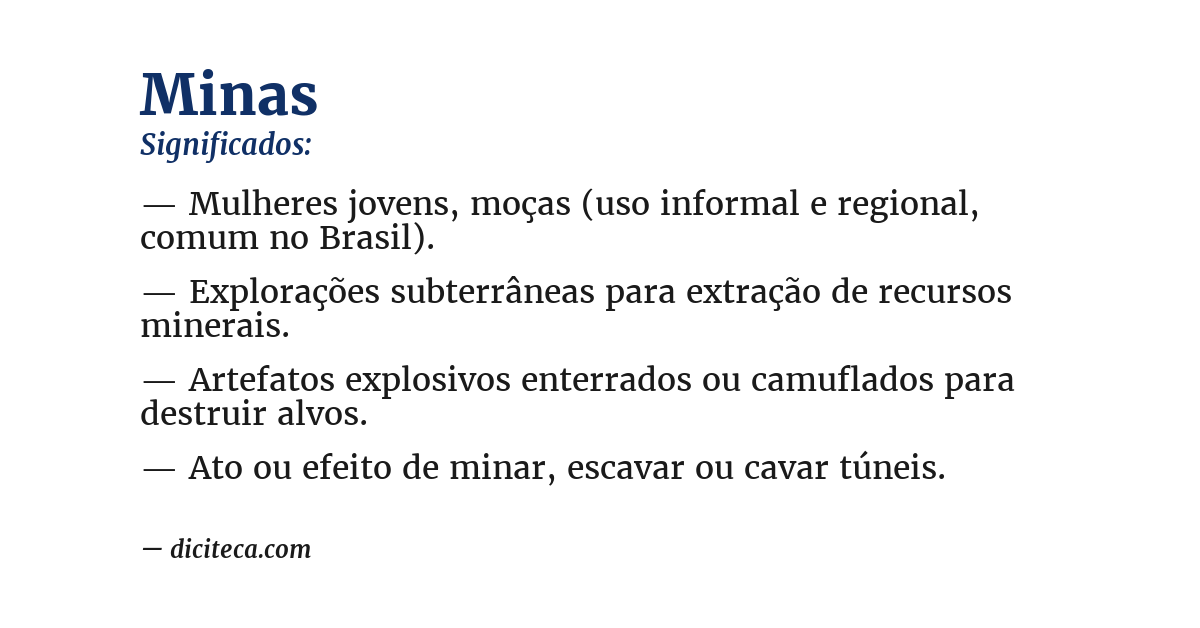 Significado de minas
