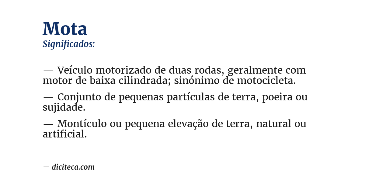 Significado de mota