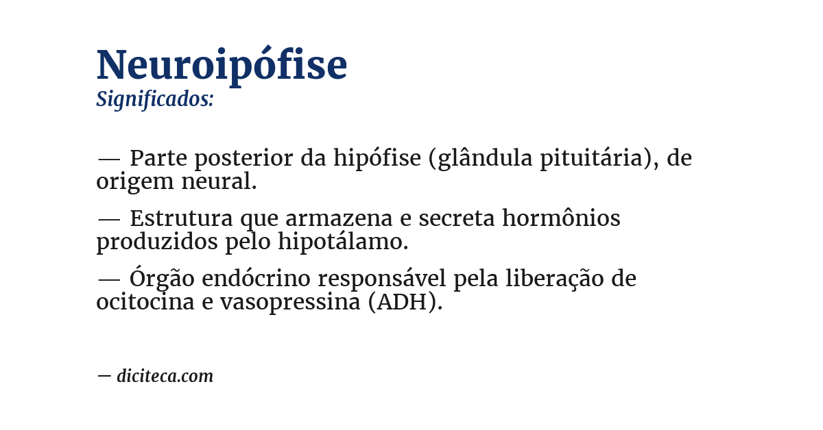 Significado de neuroipófise