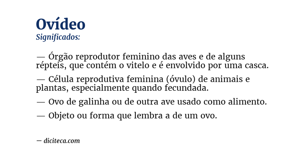 Significado de ovídeo