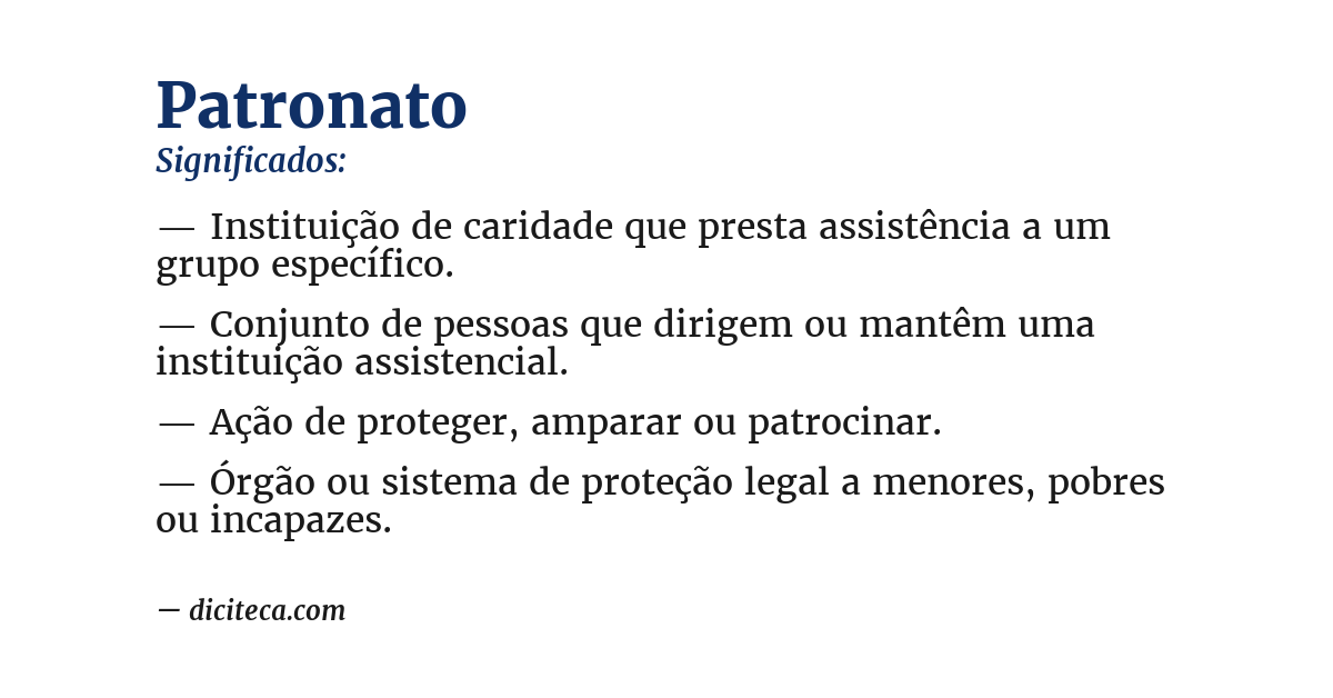 Significado de patronato