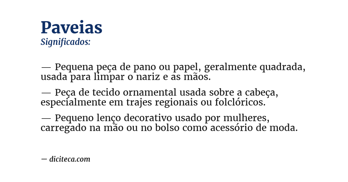 Significado de paveias