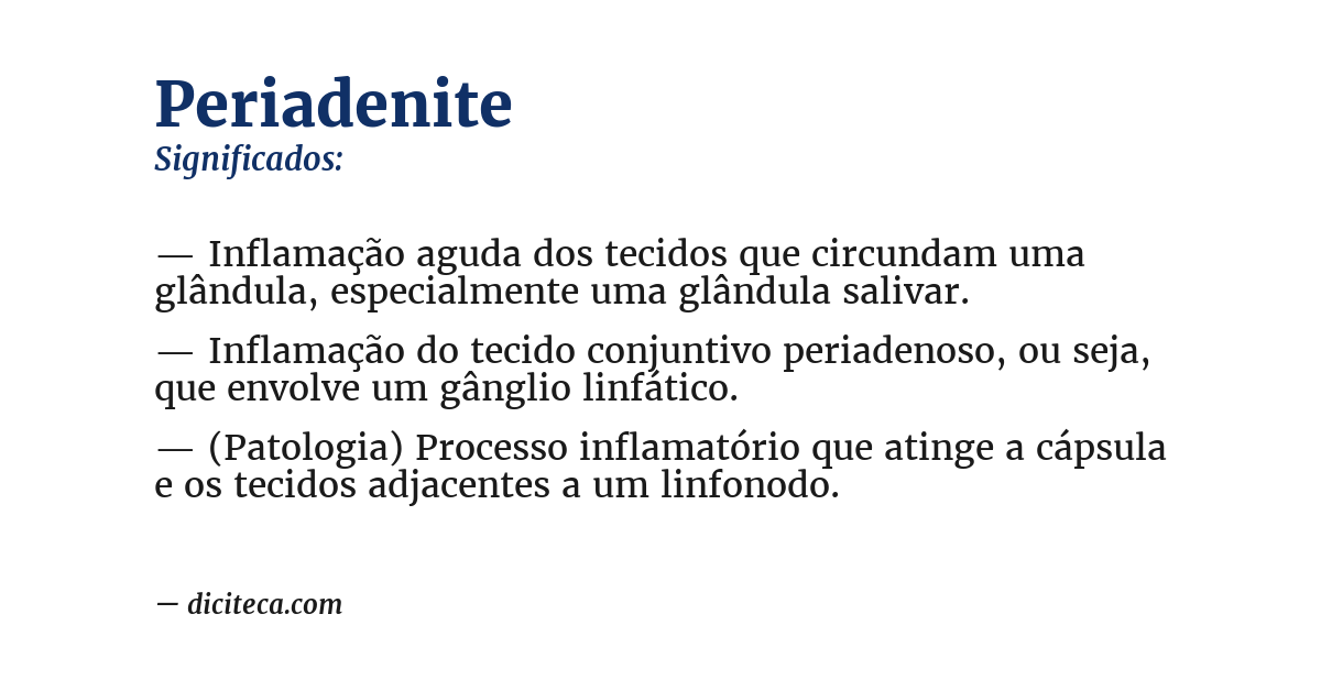 Significado de periadenite