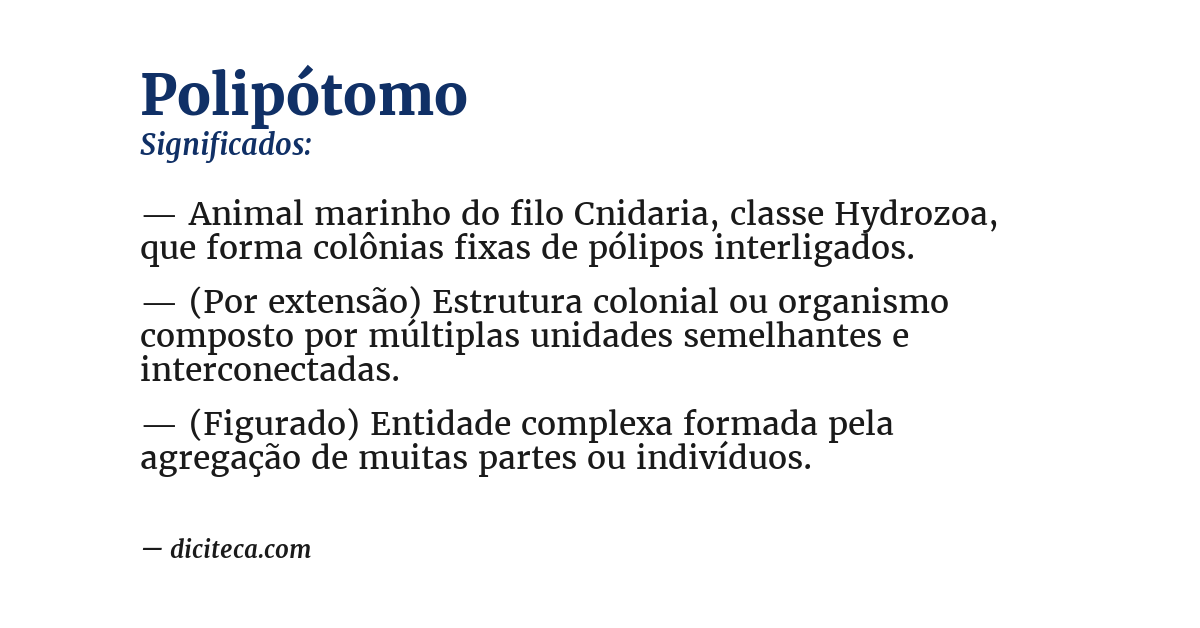 Significado de polipótomo