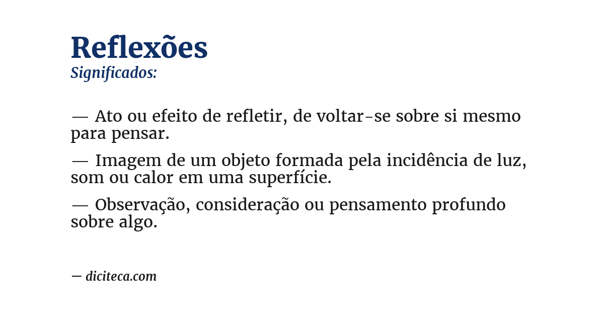 Significado de reflexões