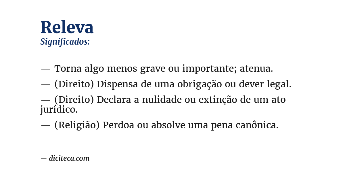 Significado de releva
