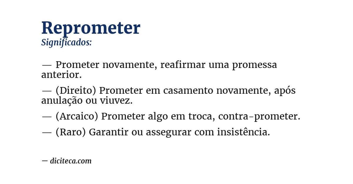 Significado de reprometer
