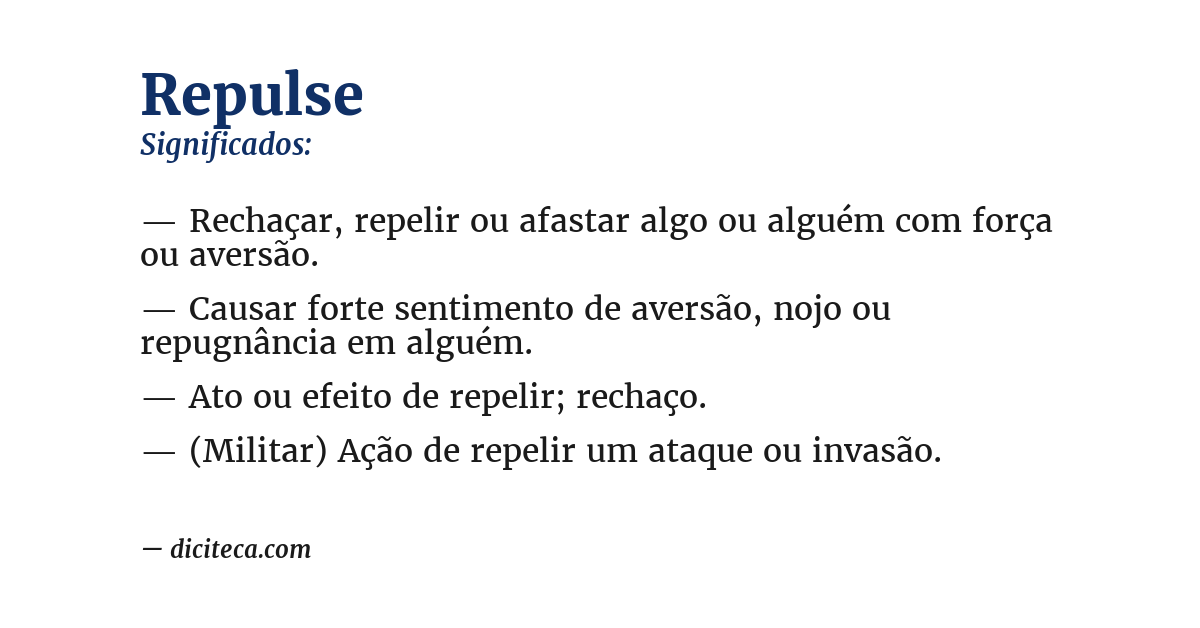 Significado de repulse
