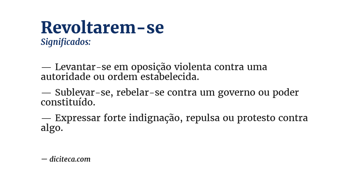 Significado de revoltarem-se
