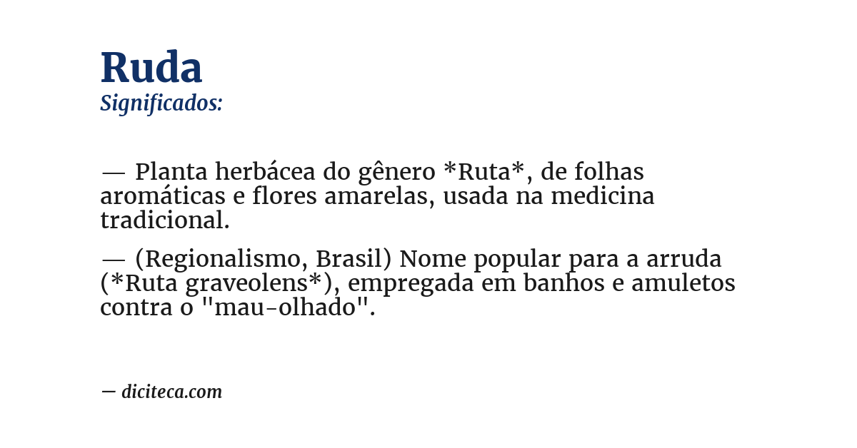 Significado de ruda