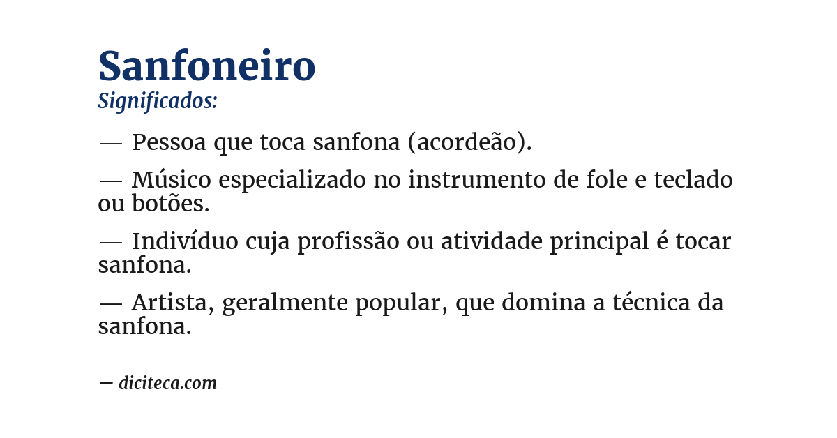Significado de sanfoneiro