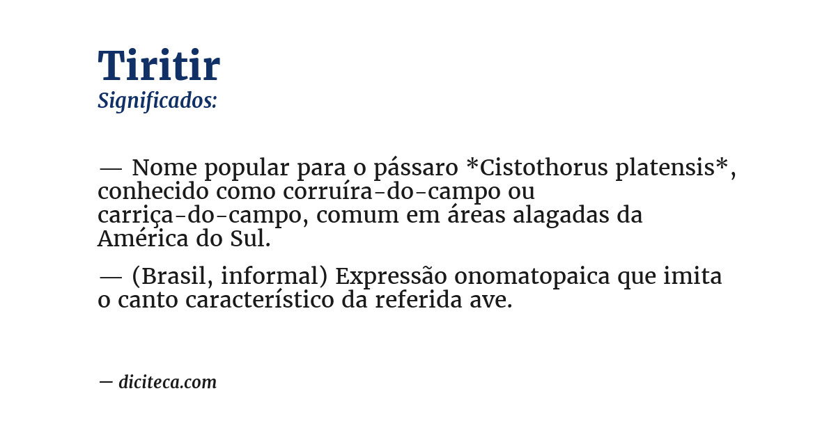 Significado de tiritir