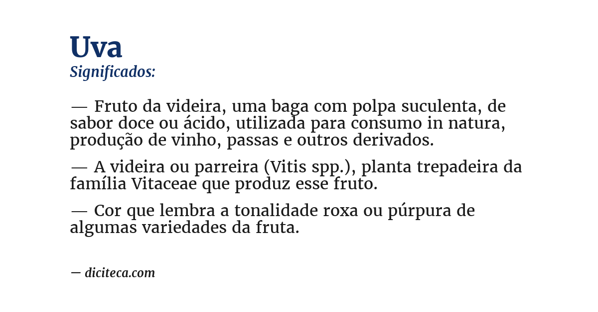 Significado de uva